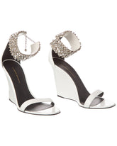 Giuseppe Zanotti Jetaime 105 Patent White Wedge Sandal